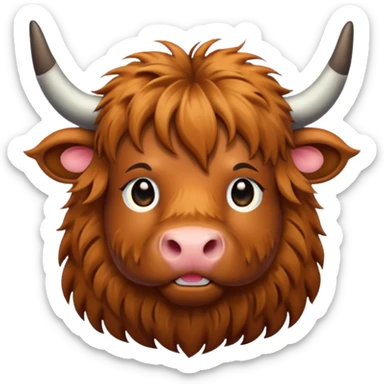highland cow  sticker