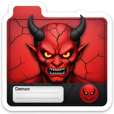 demon id card sticker