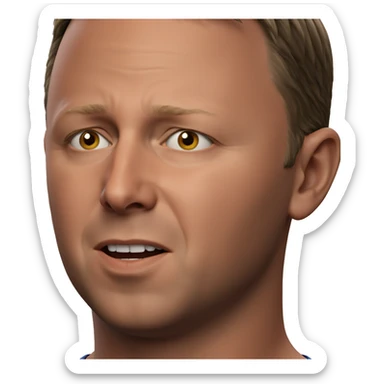 boy meme portrait on grey sticker