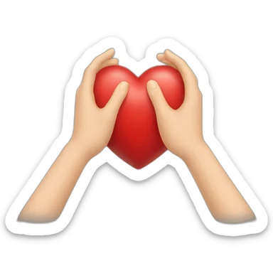 Heart with hands sticker