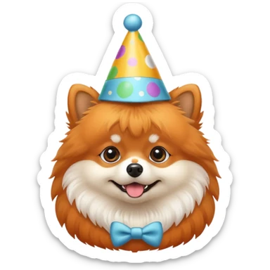 birthday pomeranian  sticker