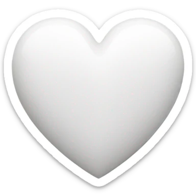 White heart sticker