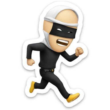 A Robber running  sticker