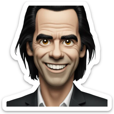 nick cave smiling sticker