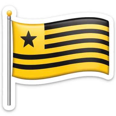 A flag emoji similar to German flag but replace color red with white sticker