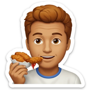 
man enjoying a plate of chicken sticker