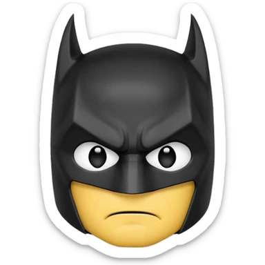 Batman emoji with no emotions  sticker