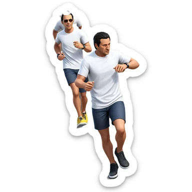 boys in casual outdoor fashion sticker