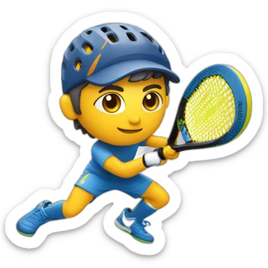 Padel player sticker