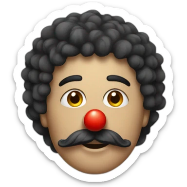 Armenian with a clown nose sticker