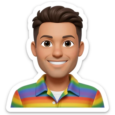 Prideful smile sticker