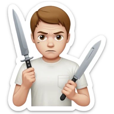Que Dexter este con un cuchillo sticker