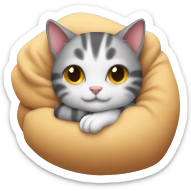 Cat cuddles sticker