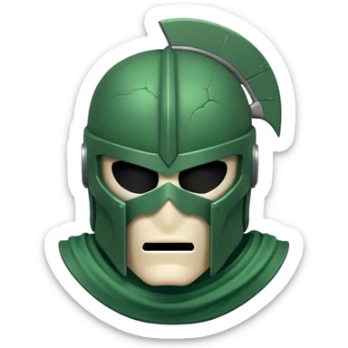 A green spartan that is dead sticker