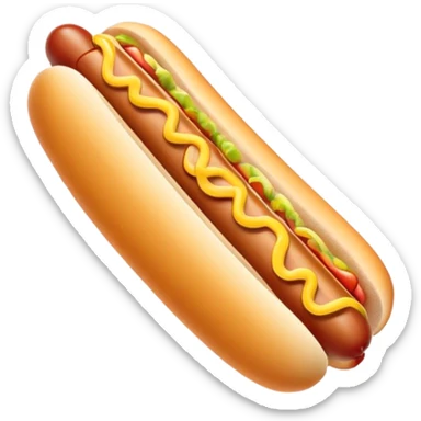 Retro style hot dog with minimal details like first generation emoji sticker