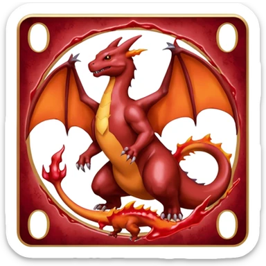 pokemon card made of blood sticker