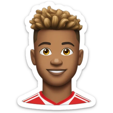 David Neres, avec les yeux plissés et cernés, ayant l’air blasé, pourtant le maillot de Benfica sticker