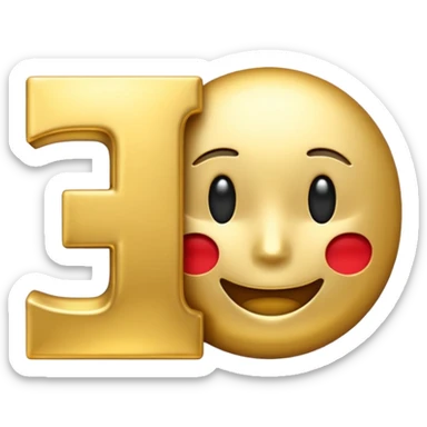 OG letters 3d emoji sticker