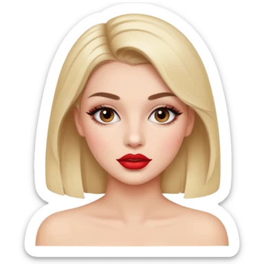 A beautiful girl in salon makeup artist  sticker