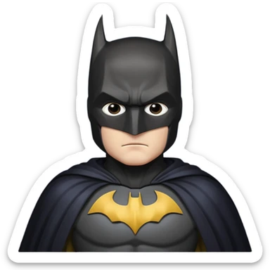 Batman in his caf sticker