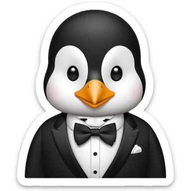 penguin with bow tie  sticker
