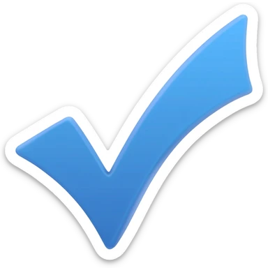 Verificado azul palomita sticker