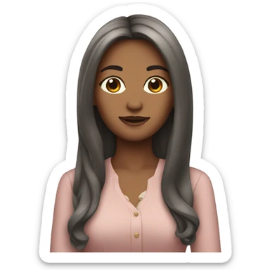 Women with long hair and pin blouse sticker