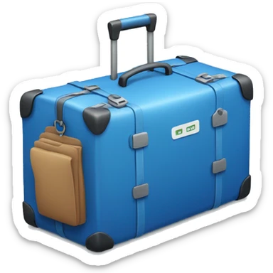 Blue baggage sticker