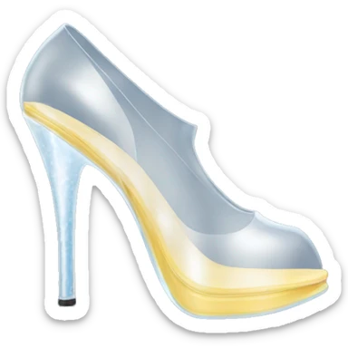 Gogo platform clear heels sticker