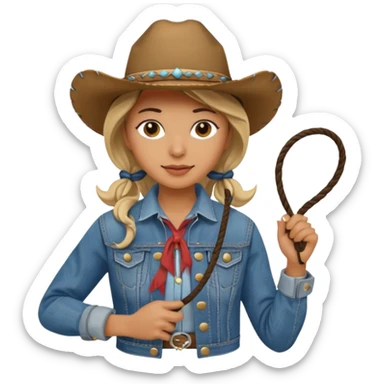 cow girl sticker