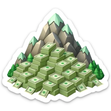 
MOUNTAIN OF BANKNOTES sticker