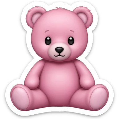 pink teddy bear sticker