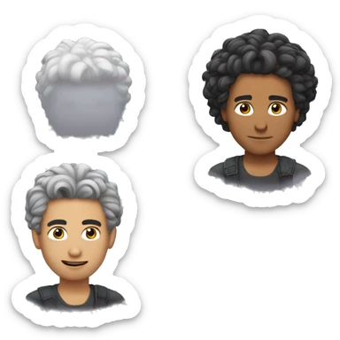 kai cenat with albert einstine hair sticker