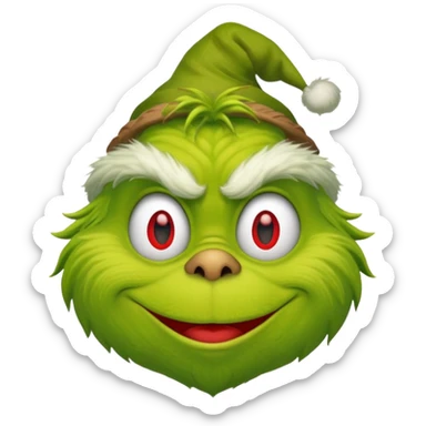 Sneaky grinch sticker