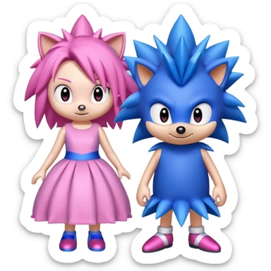 Sonic and Amy sticker