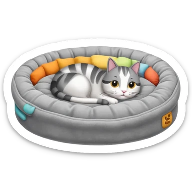 empty cat bed sticker