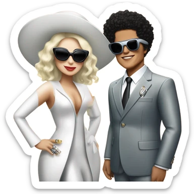 Bruno mars and Lady Gaga sticker