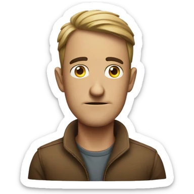 guy keeping his eyes peeled on the lookout for something sticker