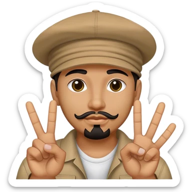Cholo with a peace sign sticker
