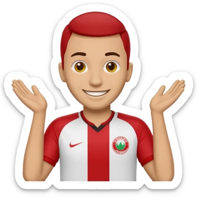 Create me an emoji that wears wydad shirt sticker