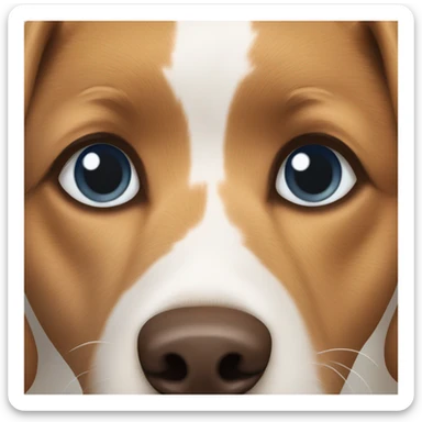 blue and brown eyed heterochromia dog sticker