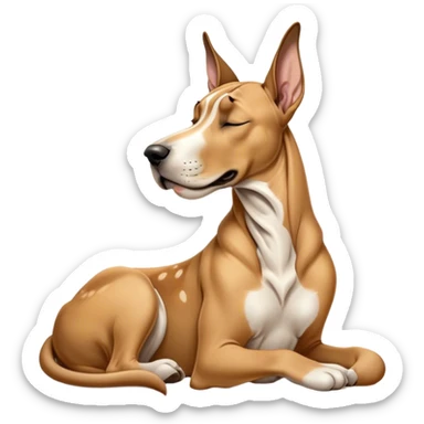 Cinematic Cute Yawning Fawn Great Dane Portrait Emoji, Head tilted slightly with a dramatic, wide-open yawn, revealing a smooth fawn Fur with a refined texture, floppy ears slightly drooping, round amber eyes barely open in drowsy contentment, Simplified yet irresistibly adorable features, highly detailed, glowing with a soft, cozy glow, high shine, relaxed yet expressive, stylized with a touch of whimsy, bright and endearing, soft glowing outline, capturing the essence of a sleepy yet affectionate guardian, so drowsy it feels like it could stretch out of the screen and curl up for a nap! sticker