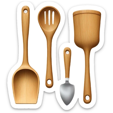 Wooden cooking utensils  sticker