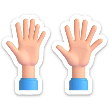 Two hands high-fiving sticker