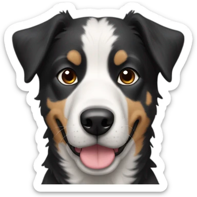 Black and white dog looking like an australien shepard sticker