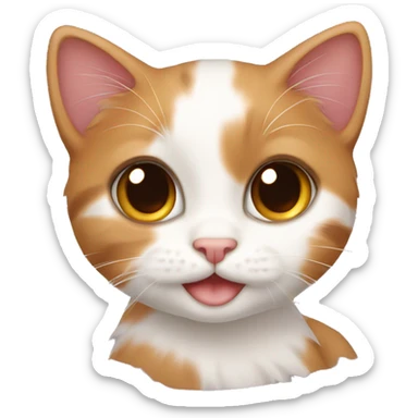Calico kitten sticker