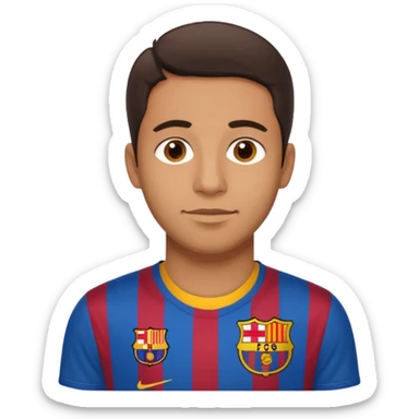 araujo в футболке барселоны sticker