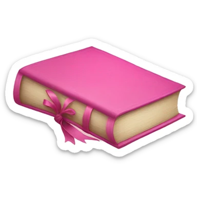 pink book sticker