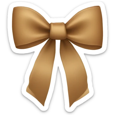 Light Brown bow  sticker