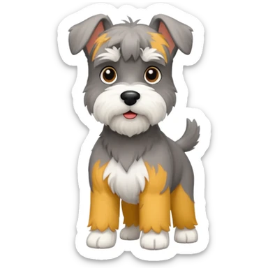 schnauzerwhite mini schnauzer sticker